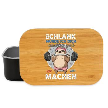 Schlank würde ich dich unnötig geil machen - Lunch Box - Schwarz - Vorne