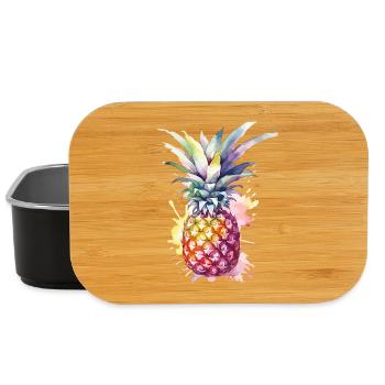 Ananas Aquarell - Lunch Box - Schwarz - Vorne