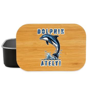 Vintagischer Delfinart-Delfin-Humor - Lunch Box - Schwarz - Vorne