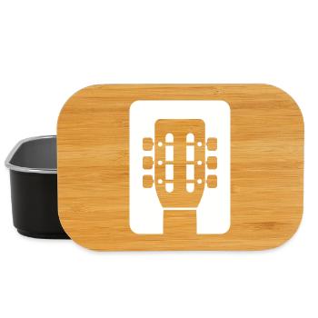 Emblème de guitare - Boîte à goûter - noir - Devant
