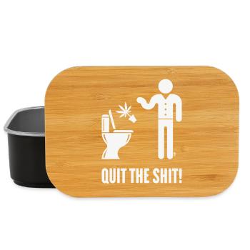 Quit The Shit! (Cannabis / Marijuana / Hemp / W) - Lunch Box - black - Front