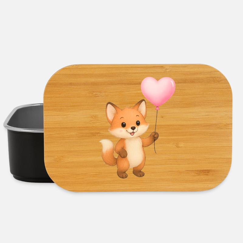 Herzballon Fuchs - Lunch Box - Schwarz