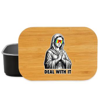 Deal With It Mary - Funny Sarcastic Mary Meme - Lunch Box - black - Front