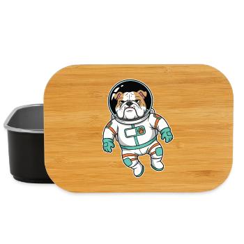 Chien Bulldog Anglais Astronaute Espace - Boîte à goûter - noir - Devant