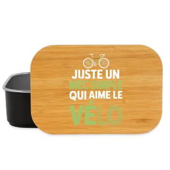Simple guy loves cycling and aperitif humor man bike - Lunch Box - black - Front