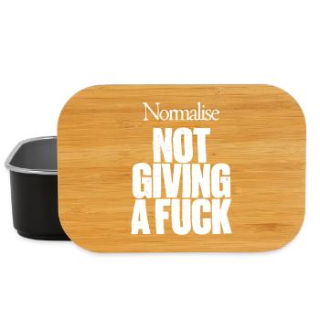Normalise not giving a fuck - Lunch Box - Schwarz - Vorne