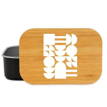 Monochrome Geometric Mosaic - Lunch Box - black - Front
