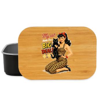 Rockabella & Katze: My cat thinks I'm a big deal - Lunch Box - Schwarz - Vorne