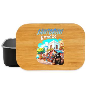Guinea Pig Adventures in Santorini Greece - Lunch Box - black - Front