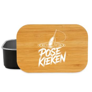 Fishing Pose Humor - Lunch Box - black - Front