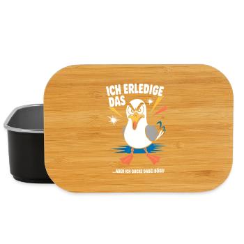Lustiger Spruch Arbeit Büro Job Möwe - Lunch Box - Schwarz - Vorne