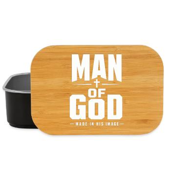 Man Of God Made In His Image Christlicher Glaube - Lunch Box - Schwarz - Vorne