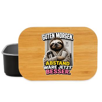Abstand Wäre Jetzt Besser - Lunch Box - Schwarz - Vorne