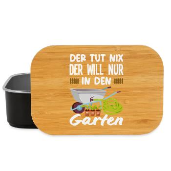 Will Nur In Den Garten - Lunch Box - Schwarz - Vorne