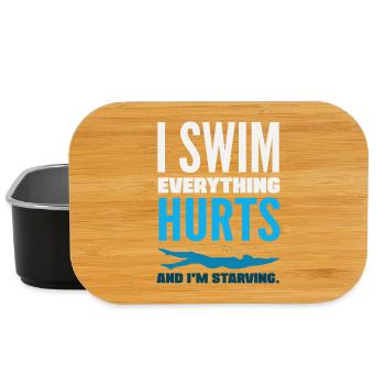 Funny Swimmers Sayings & Swimming Club Design - Lunch Box - black - Front