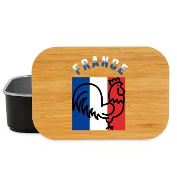 Coq et Tricolore: Art France - Boîte à goûter - noir - Devant
