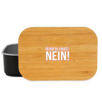 Bevor du fragst nein - Lunch Box - Schwarz - Vorne