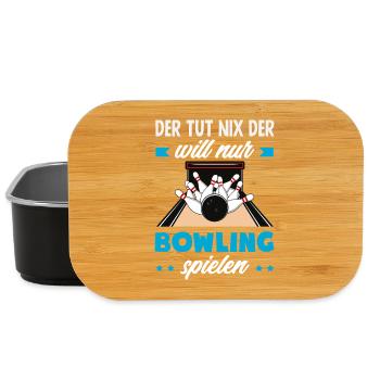 Will Nur Bowling Spielen Spieler - Lunch Box - Schwarz - Vorne