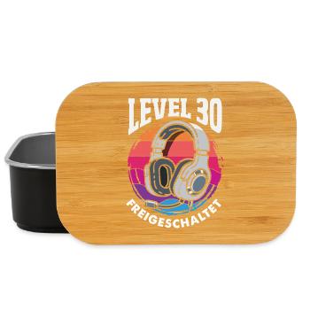 Level 30 Freigeschaltet Gamer - Lunch Box - Schwarz - Vorne