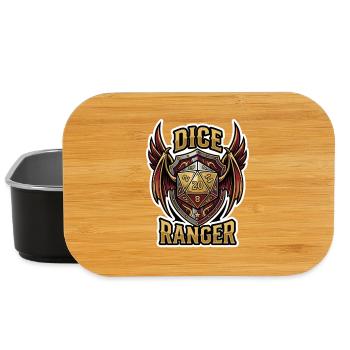 D20 RPG Ranger Ailé de Dé - Boîte à goûter - noir - Devant