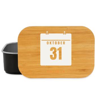 October 31 Calendar Halloween Date Spooky Horror - Lunch Box - black - Front