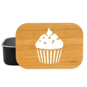 Cupcake Muffin Bakery Baking Gift - Lunch Box - black - Front