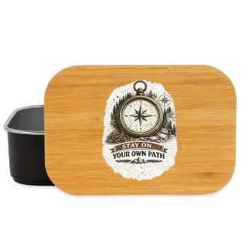 Stay On Your Own Path | Compass Design - Lunch Box - Schwarz - Vorne