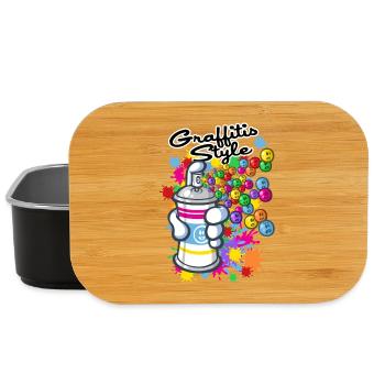 Graffitis et carttoon - Boîte à goûter - noir - Devant