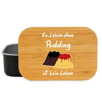 A life without pudding is not a life - Lunch Box - black - Front