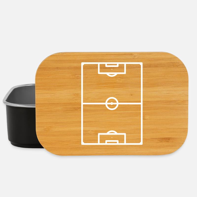 Fußballfeld - Lunch Box - Schwarz
