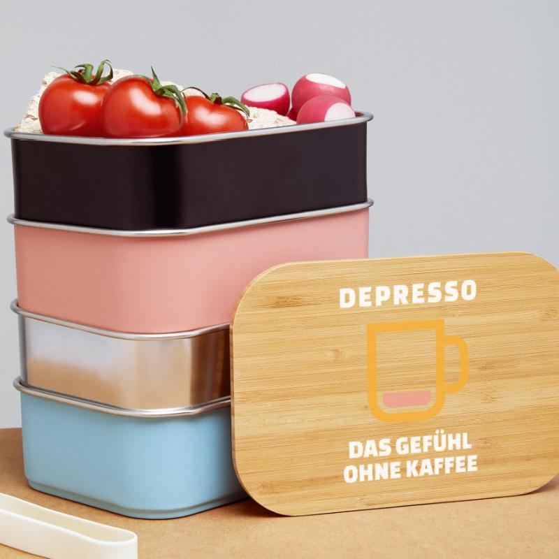 Kaffeetasse Koffein Kaffee Kaffeetrinker Statement Lunch Box