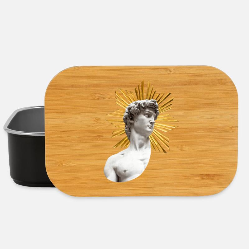 David mit Heiligenschein | Michelangelo - Lunch Box - Schwarz