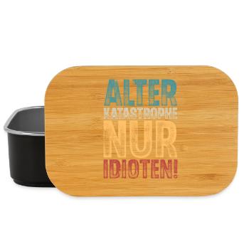 Alter Katastrophe Nur Idioten - Lunch Box - Schwarz - Vorne