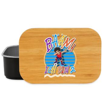 2. Geburtstag Kinder Fußball - Lunch Box - Schwarz - Vorne