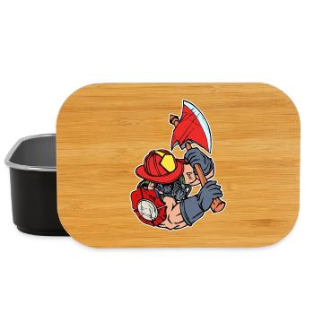 Feuerwehr Brandschutz Lebensretter Feuerwehrmann - Lunch Box - Schwarz - Vorne