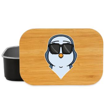 cooler Pinguin mit Sonnenbrille - Lunch Box - Schwarz - Vorne