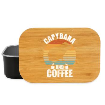 Motif animalier du zoo de Capybara - Boîte à goûter - noir - Devant