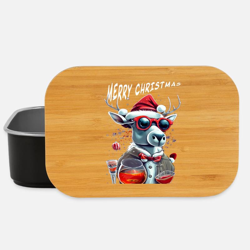 Merry Christmas Rentier - Lunch Box - Schwarz