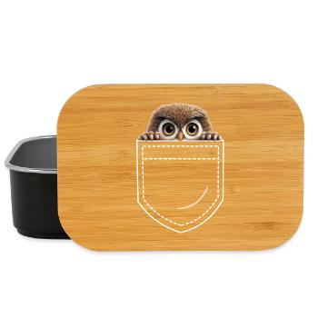 Eule Eulen - Lunch Box - Schwarz - Vorne
