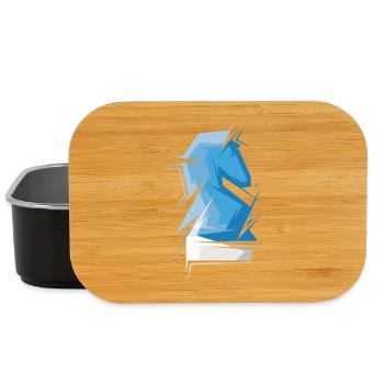 origami schach pferd Schachspieler Verein abstrakt - Lunch Box - Schwarz - Vorne