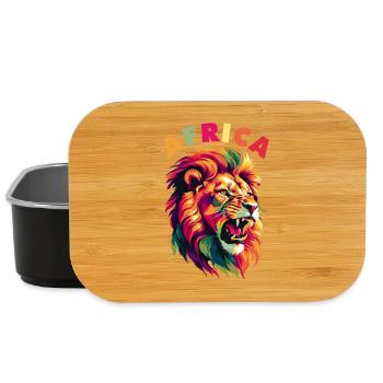 African Lion - Lunch Box - black - Front