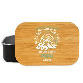 Angler Papa ist das Beste - Lunch Box - Schwarz - Vorne