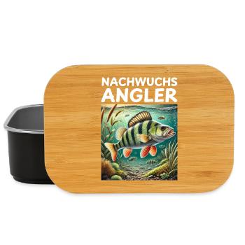 Nachwuchs Angler - Flussbarsch Motiv - Lunch Box - Schwarz - Vorne