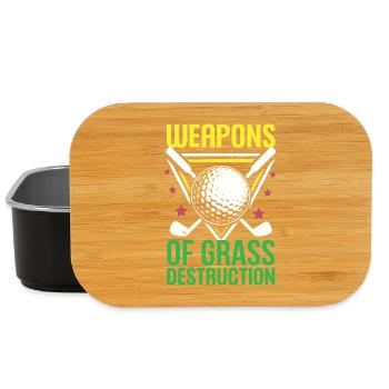 Golf - Waffen der Graszerstörung - Lunch Box - Schwarz - Vorne