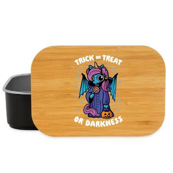 Dark Cute Unicorn - Trick or Treat or Darkness - Lunch Box - black - Front