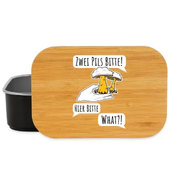 Bier bestellen ist nicht einfach! Pils oder Pilz? - Lunch Box - Schwarz - Vorne