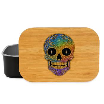 Rainbow Skull Design - Lunch Box - black - Front