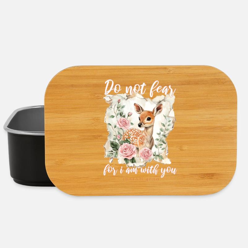 Deer Bible Verse Christian - Lunch Box - black
