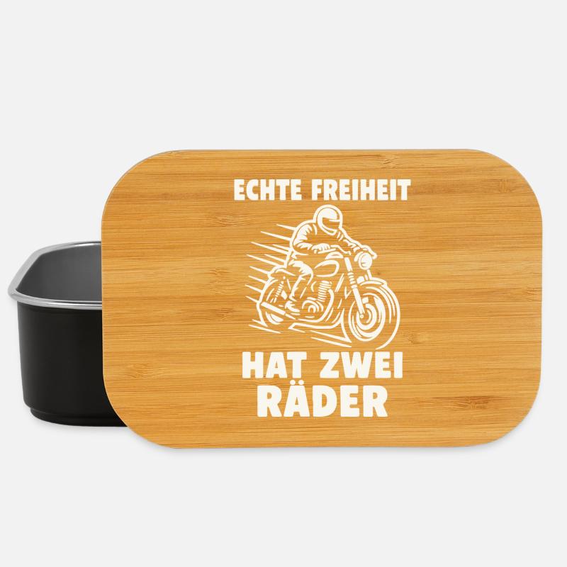 Real freedom has two wheels - Lunch Box - black