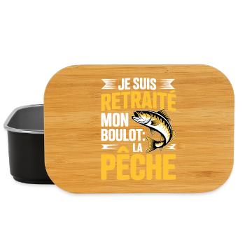 I'm retired, my job, fishing, humor - Lunch Box - black - Front